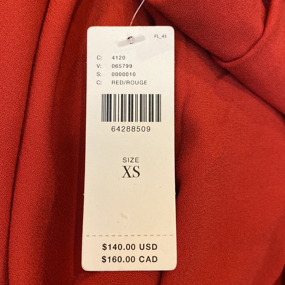 Anthropologie Mare Mare satin ruffle wrap midi skirt in red NWT - Picture 17 of 17